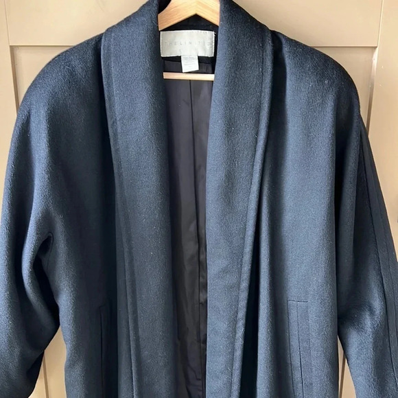 The Limited Wool Blend Oversized Structured Open Longline Coat. Minimalist XS - Picture 3 of 6